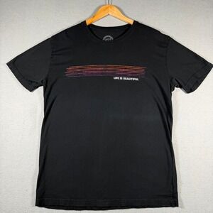 Life Is Beautiful Music Festival T-Shirt Mens XL Black Golden Goods Graphic Tee